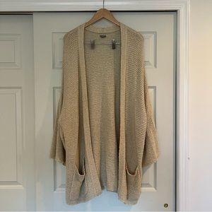 Aerie Tan Oversized Pocket Cardigan